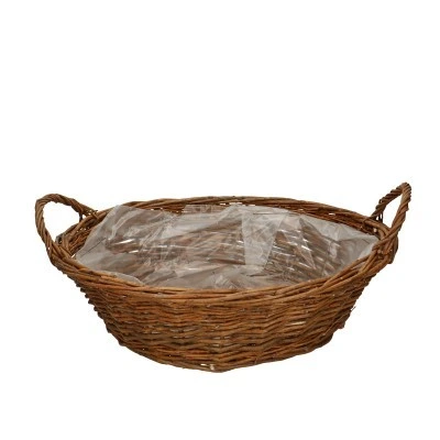 Vŕbový košík hnedý ⌀ 40 × 12 cm